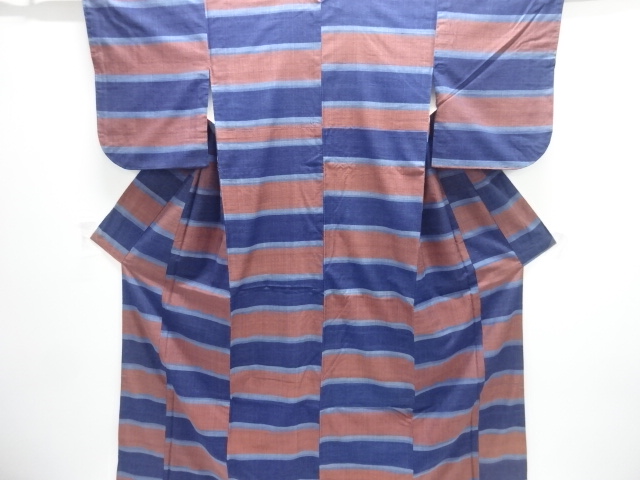 JAPANESE KIMONO / TSUMUGI / WOVEN STRIPE